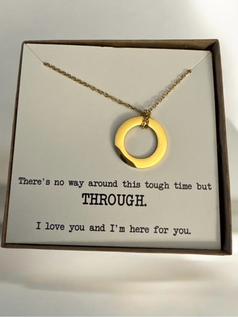 Gold Circle Pendant Necklace - Inspirational Women’s Jewelry